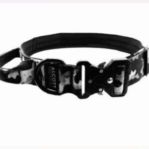 NWT ALCOTT TACTICAL DOG COLLAR BLACK GREY CAMO SZ EXTRA LARGE XL